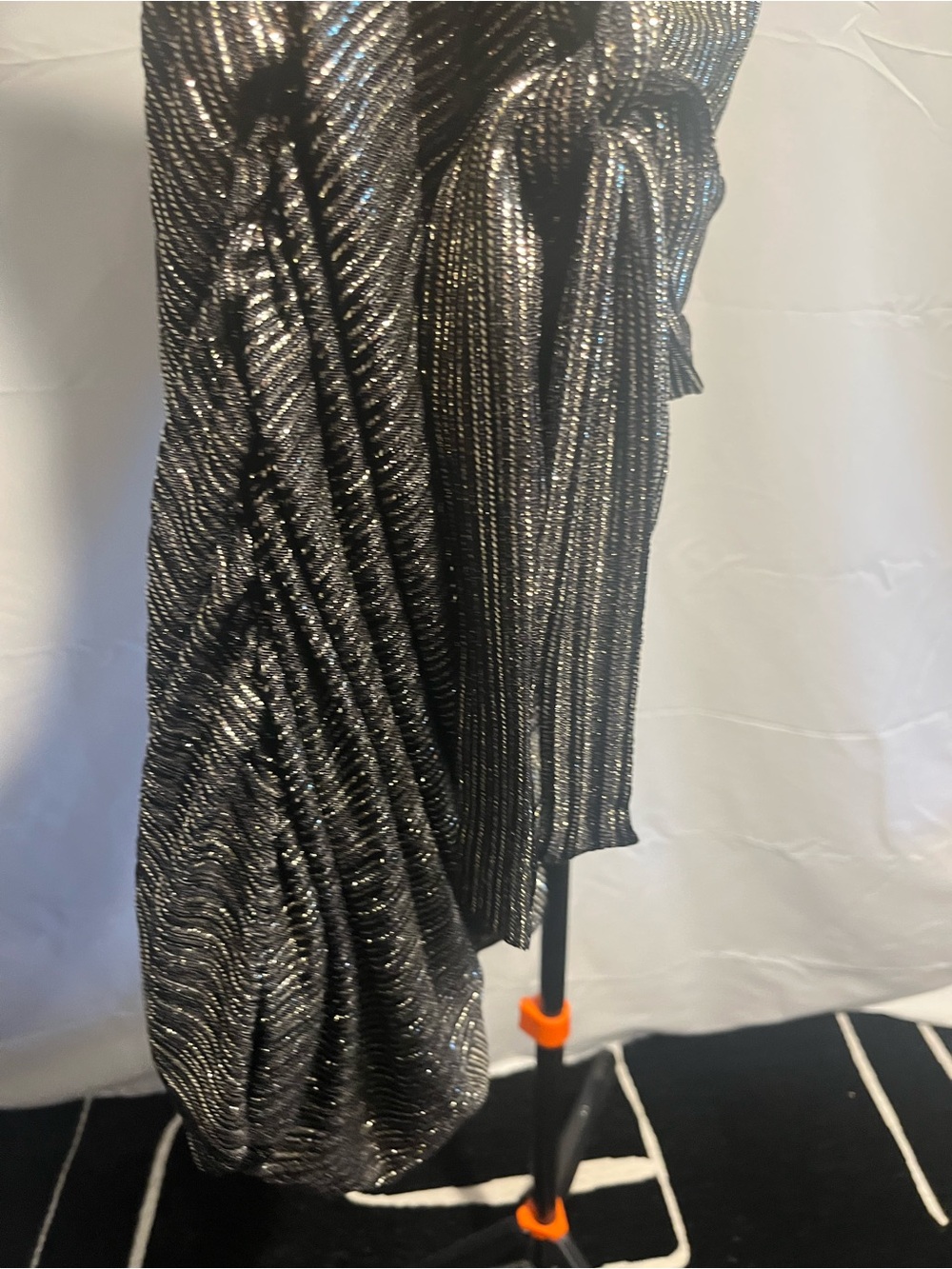 Melissa Odabash One-Shoulder Ruched
Metallic Ribbed Knit Mini Dress XS - Picture 13 of 14